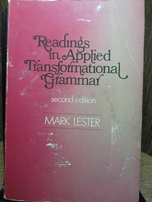 READINGS IN APPLIED TRANSFORMATIONAL GRAMMAR (2nd Ed.)
