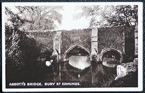 Bury St. Edmunds Postcard Abbott's Bridge LOCAL PUBLISHER 1937