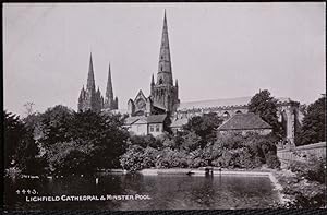 Lichfield Cathedral Postcard Minster Pool Real Photo