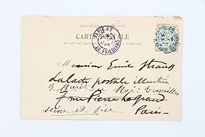 Carte postale autographe signée adressée à Emile Straus