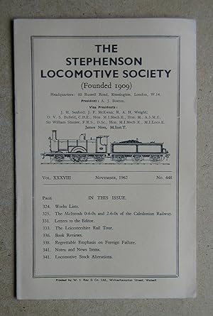 The Journal of the Stephenson Locomotive Society: November 1962.