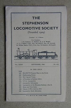 The Journal of the Stephenson Locomotive Society: September 1960.