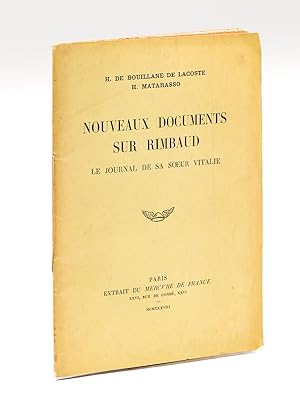 Nouveaux documents sur Rimbaud. Le Journal de sa soeur Vitalie [ Edition originale - Livre dédica...
