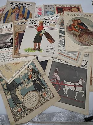 22 VINTAGE MAGAZINE COVERS FROM 1902 TO 1936 - LEYENDECKER, LESTER RALPH, EDWARD PENFIELD & OTHERS