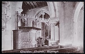 Chaldon Church Surrey Vintage Postcard