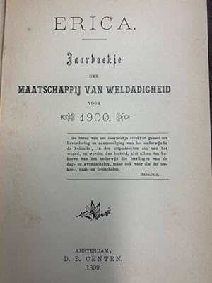 Erica. Jaarboekje der Maatschappij van Weldadigheid. 1900.
