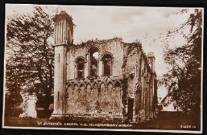 Glastonbury Abbey Postcard St. Joseph's Chapel Wiltshire Real Photo