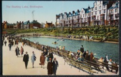 Bridlington Postcard Yorks Boating Lake Vintage 1933
