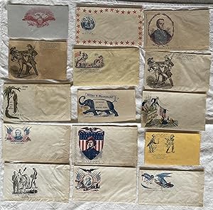 Rare Collection of 48 Civil War Era Engraved Envelopes