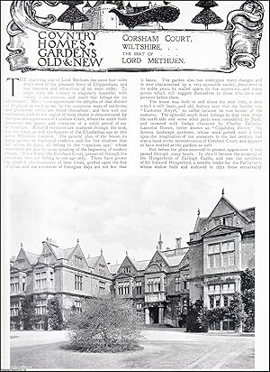 Corsham Court, Wiltshire. The Seat of Lord Methuen. Several pictures and accompanying text, remov...