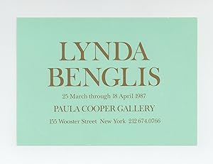 Announcement card: Lynda Benglis (25 March-18 April 1987)