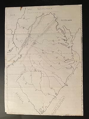 MAP, Manuscript, USA, South (South Carolina, North Carolina, Virginia, and part of Maryland.)