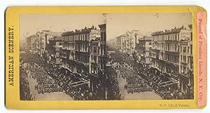 Anthony Stereoview "The Funeral of President Lincoln, New York, April 25th, 1865"