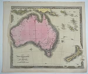 New Holland and New Zealand, map
