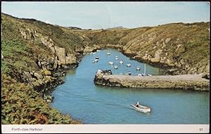 Porth Clais Harbour Wales Postcard 1985