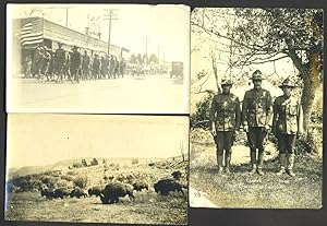 William, Charles, John O'Neal brothers at military camp, 1915