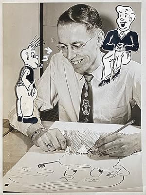 Original 1950's Cartoon Strip Archive of "Bobby of the Comics" w. Photos, ARCs & Copyright Patent