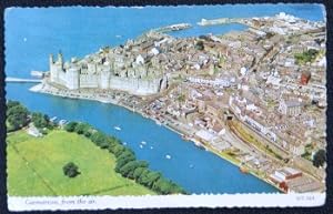 Caernarvon From The Air Postcard Wales 1974