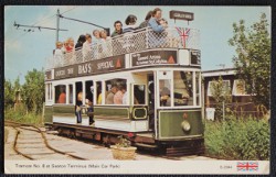 Seaton & Colyton Tram Postcard 1985
