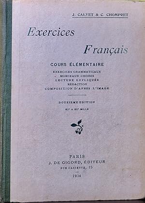 Exercise de français cours élémentaire