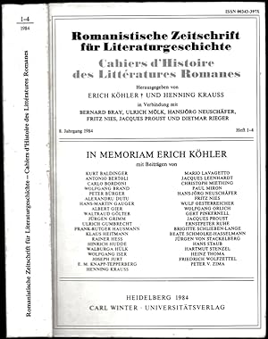 In memoriam Erich Köhler [Romanische Zeitschrift für Literaturgeschichte, 1984/1-4]
