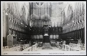 Carlisle Cathedral Postcard The Choir Stalls Publisher Barrow-In-Furness Publisher