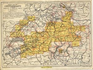 INDEX MAP OF SWITZERAND SHOWING THE ROUTES AND SPECIAL MAPS OF THE 1911 HANDBOOK