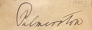 Signature of Lord Palmerston