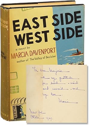 East Side, West Side (First Edition, Inscribed to Marjorie Kinnan Rawlings)
