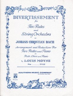 Divertissement for Two Flutes and String Orchestra; Arrangement and Reduction for Two Flutes and ...
