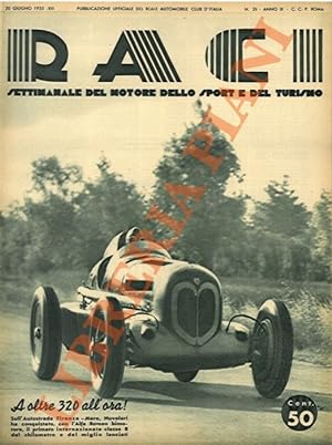 RACI. 1935. Settimanale del motore dello sport e del turismo.
