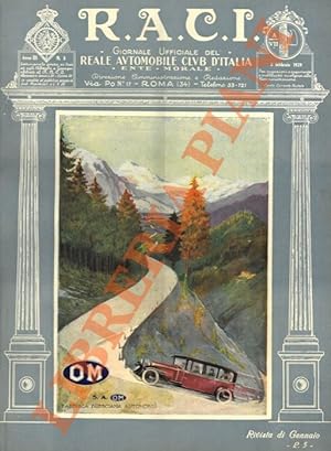 RACI. 1929. Giornale ufficiale del Reale Automobile Club d'Italia.