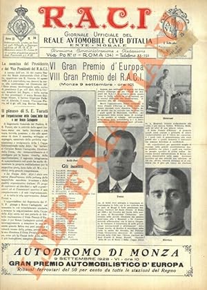 RACI. 1928. Organo ufficiale del Reale Automobile Club d'Italia.