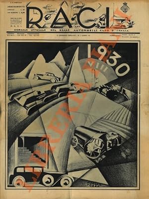 RACI. 1930. Giornale ufficiale del Reale Automobile Club d'Italia.