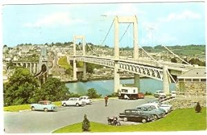 Plymouth Devon Postcard Taymar Bridge Vintage 1969