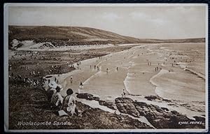 Woolacombe Sands Devon Vintage Postcard 1943