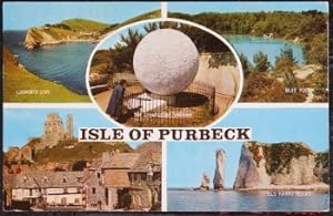 Isle Of Purbeck Postcard Dorset Lulworth Blue Pool Old Harry Rocks