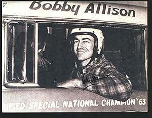 Bobby Allison Signed NASCAR Modified National Champion Photo 1963-no face shield or driver's unif...