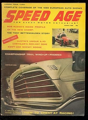 Speed Age Magazine March 1959-Chrysler 300E- Daytona Speedway