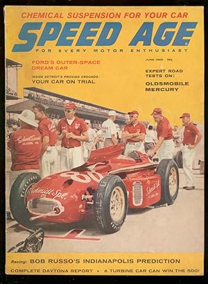 Speed Age Magazine June 1958-Schmidt Special-Roger Ward- Daytona