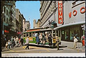 Cable Car Turntable by Woolworths Store Powell Hotel Postcard