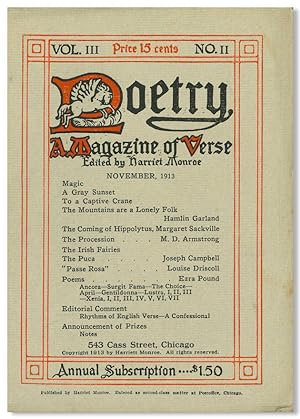 "Poems," contained in POETRY A MAGAZINE OF VERSE