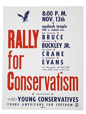1963 Flyer - "Rally for Conservatism" Sponsored by Young Americans for Freedom