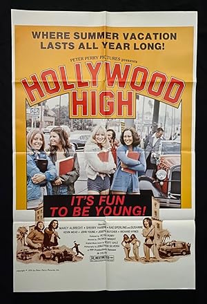 Hollywood High Original One Sheet Movie Poster 1976
