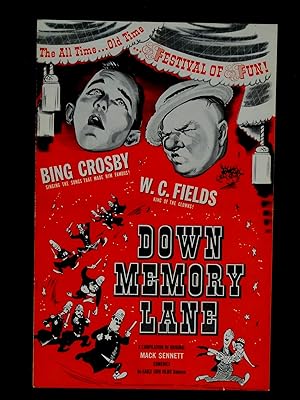 Down Memory Lane Original Pressbook 1949- W.C. FIELDS-BING CROSBY-