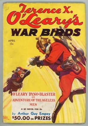 Terrance X. O'Leary's War Birds Apr 1935 Wild Belarski Sci-Fi jet pack cover