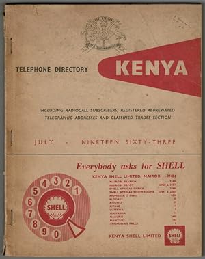 Telephone directory Kenya. July 1963