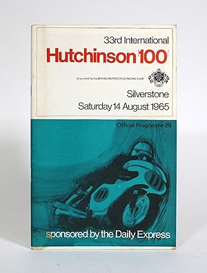 33rd International Hutchinson 100: Silverstone, Saturday 14 August 1965 Official Programme
