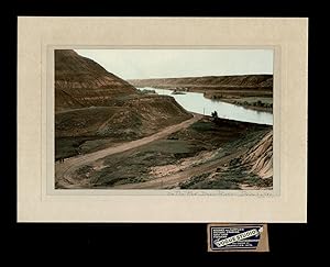 [Prairie Badlands] Circa 1940 Color Carbro Photograph "On the Red Deer River - Drumheller"