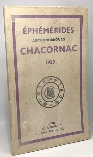 Ephemerides astronomique chacornac 1959
